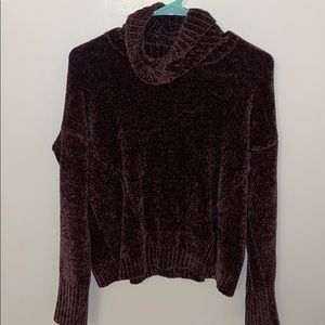 Cute Purple Turtleneck Sweater !